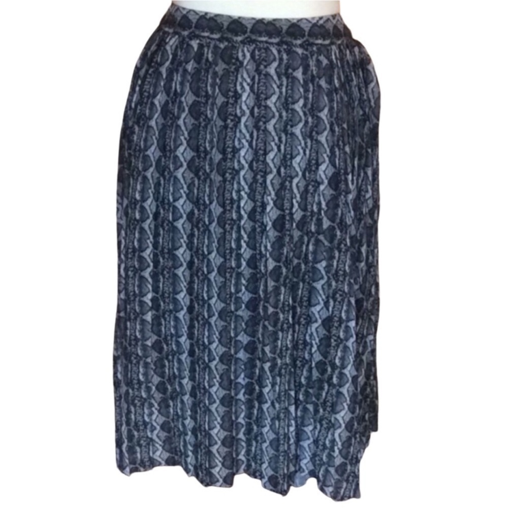 Rachel Rachel Roy black snakeskin print pleated skirt Size 2X